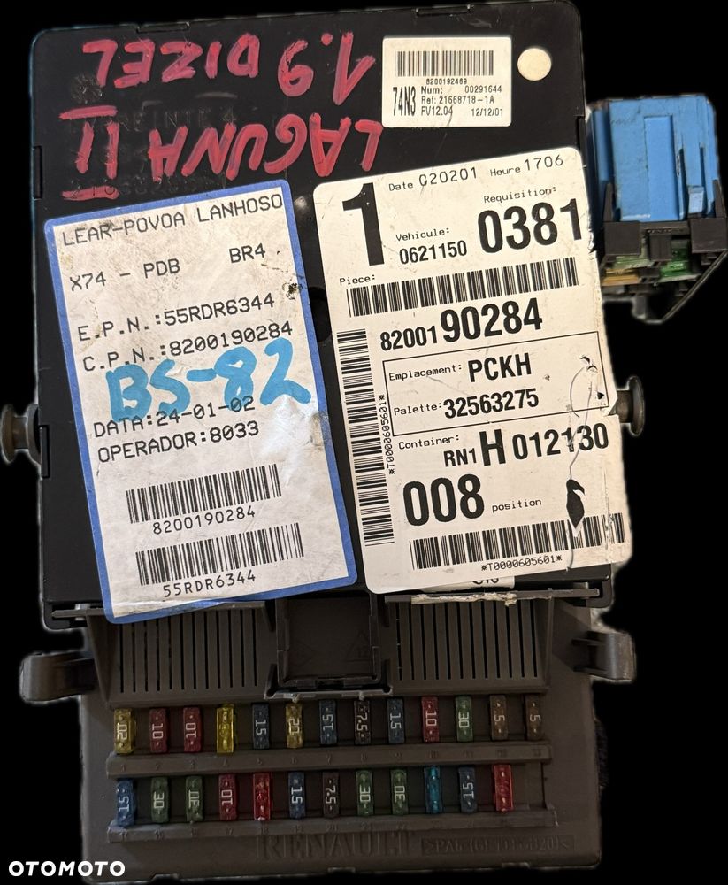 Sterownik Moduł Komfortu Komputer Renault 8200190284 - 1