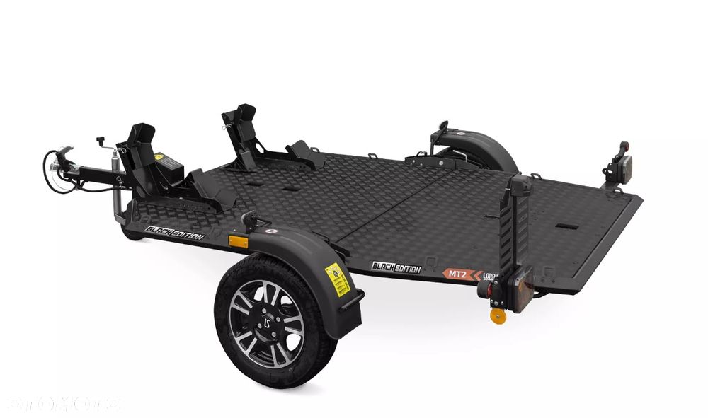 Lorries Przyczepa motocyklowa MT 2 BLACK EDITION na 2 motocykle składana uchylna 750kg - 2