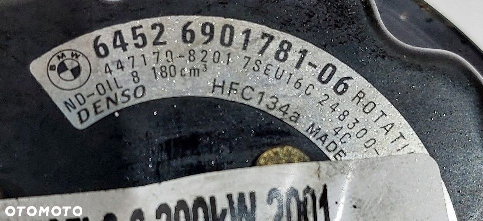 sprężarka klimatyzacji bmw 7 735i e65 3.6 i 6901781 - 6
