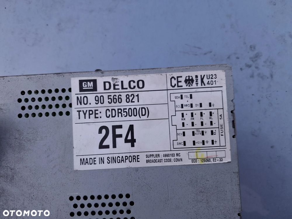 Radio fabryczne oryginalne Opel CDR500 Delco - 4