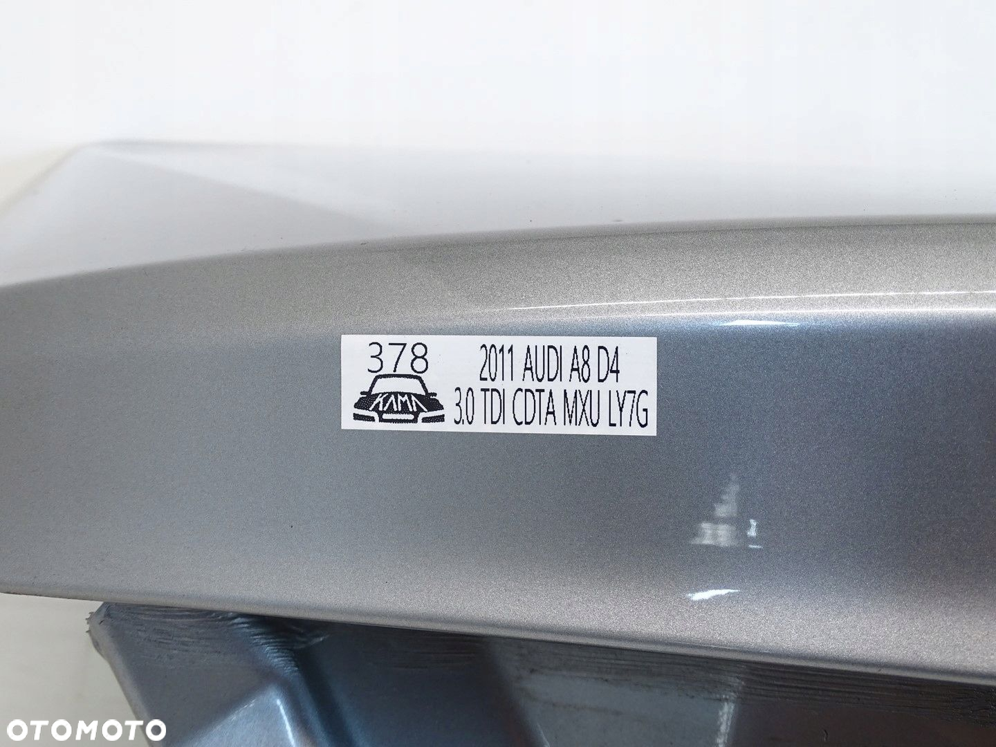 KLAPA POKRYWA TYŁ TYLNA BAGAŻNIKA AUDI A8 D4 4H 09-13R SREBRNA LY7G - 10