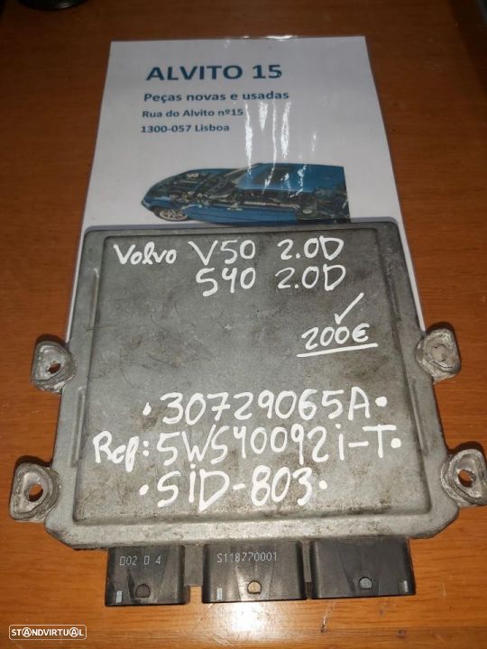 Centralina motor Volvo V50 S40 2.0D  Ref: 30729065a  5ws40092i-t  Sid-803 - 2