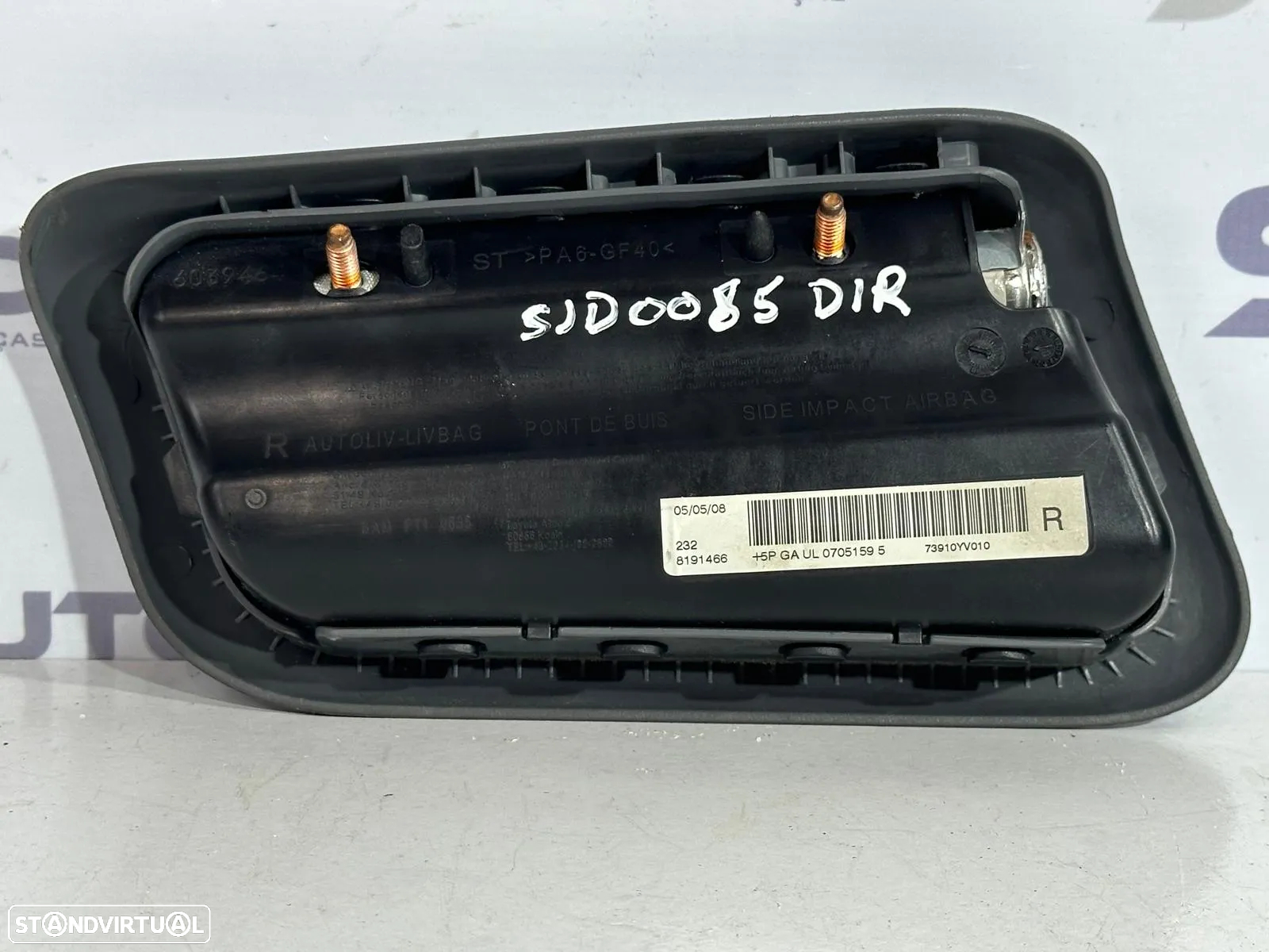 Airbag Banco Direito / Esquerdo - Peugeot 107 / Citroen C1 / Toyota Aygo - 3