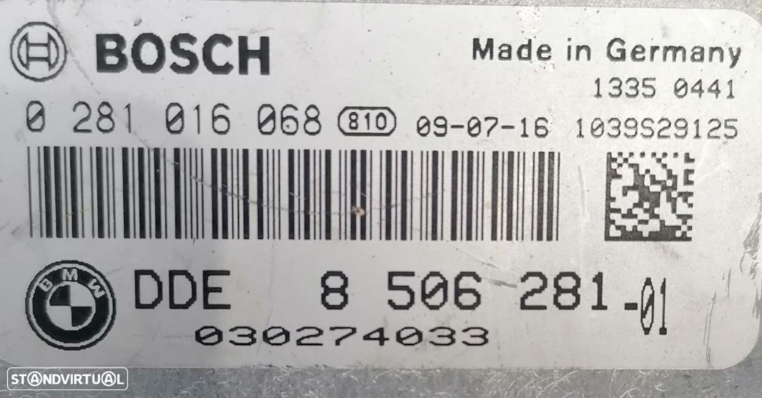 Centralina motor BMW, 2009, E81, E87, E90, 20 D, 0281016068, DDE, 8506281. - 2