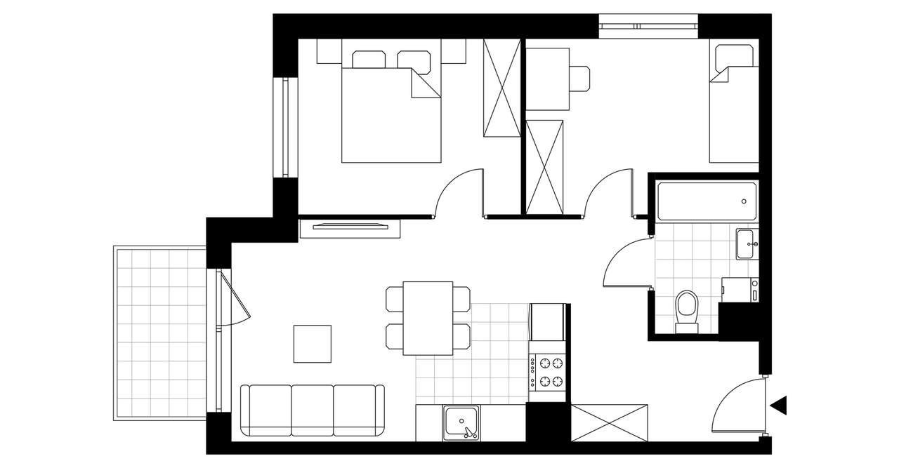 3-pokojowe mieszkanie 48m2 + balkon Bez Prowizji - Pełny obrazek: 4/16