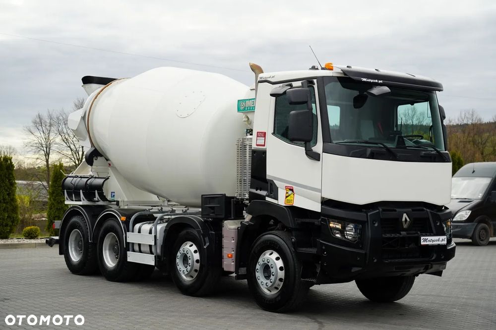 Renault C 430 / 8X4 / BETONOMIESZARKA / GRUSZKA 9 M3 / ALUFELGI / KAMERA / EURO 6 / - 9