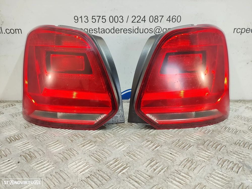 Farolins traseiros trás direito esquerdo originais VW Volkswagen Polo 5 V 6R 6C Facelift de 2014 a 2018 - 2