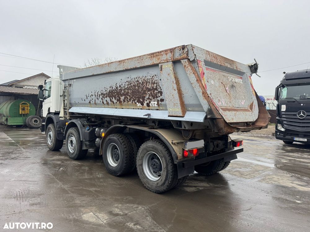 Scania P410 8x4 Basculanta Bena Posterioară Hardox Schmitz 18mc - 3
