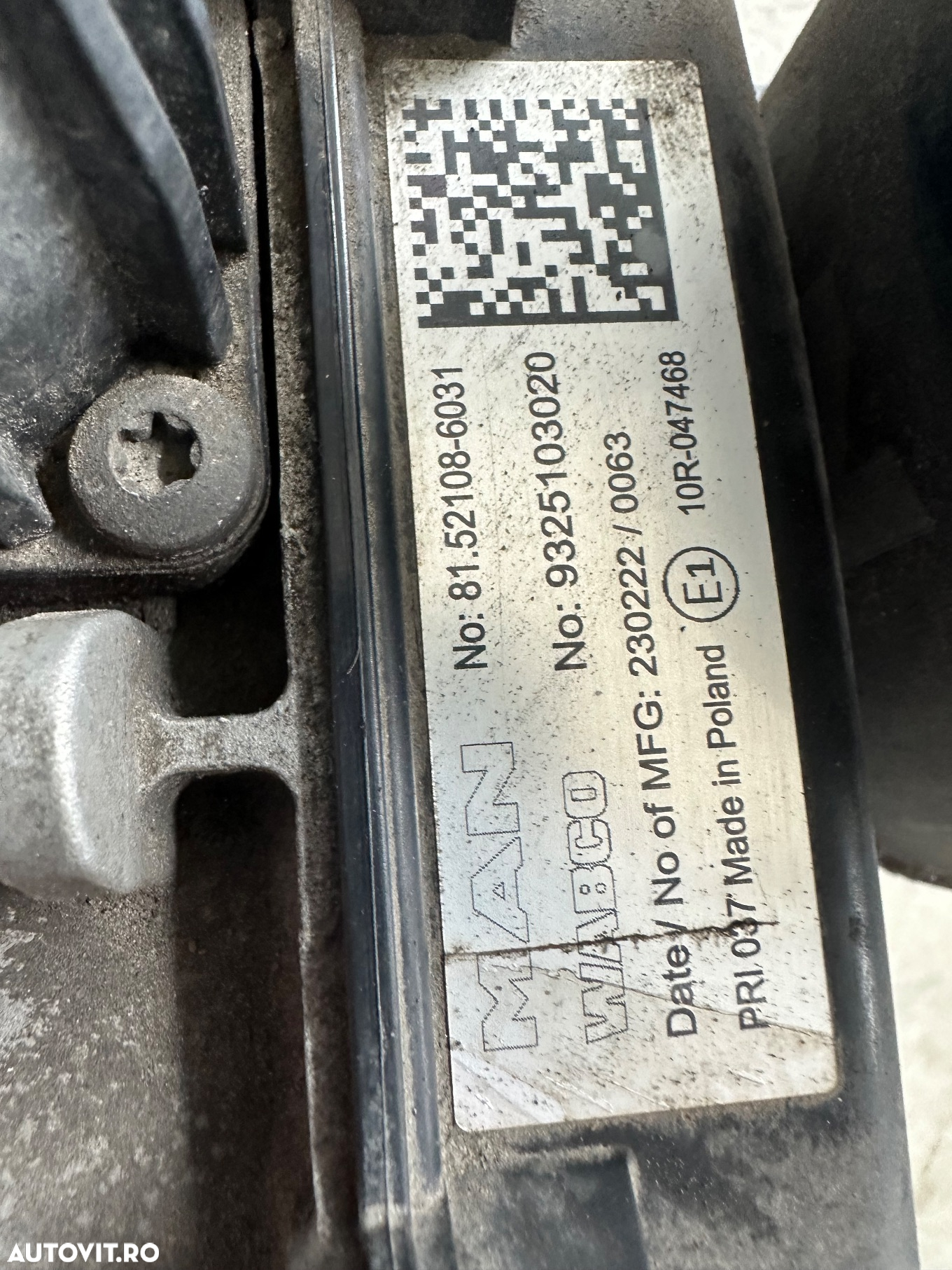Supapa refulare man tg3 81.52108.6031 - 3