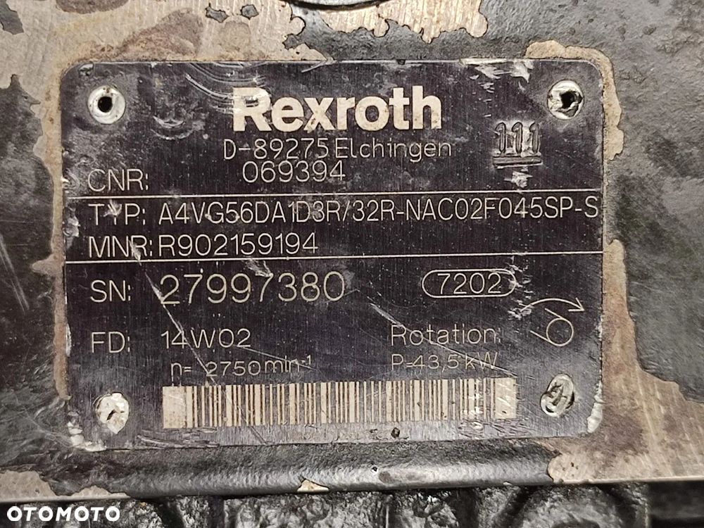Pompa jazdy  R902159194 Rexroth A4VG56DA1D3R - 11