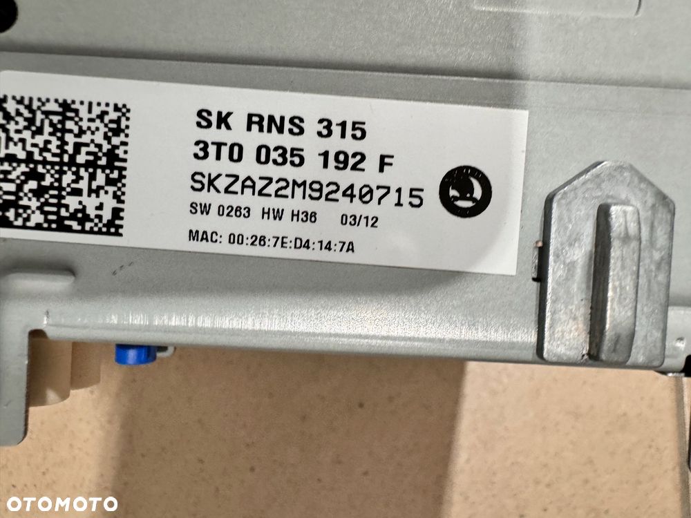 RADIO NAWIGACJA RNES 315 3T0035192F OCTAVIA YETI FABIA SKODA SUPERB II - 3