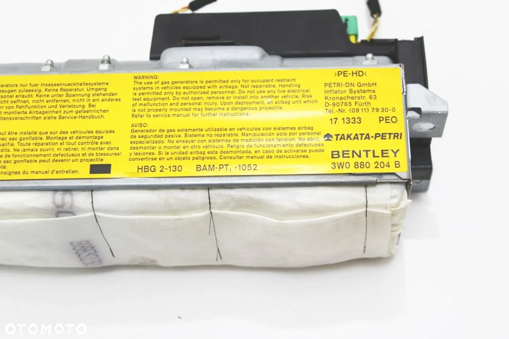 Airbag czarna poduszka kierowcy ze skóry stan BDB OE Mercedes CL500 W216 W221 przed liftingiem - 2