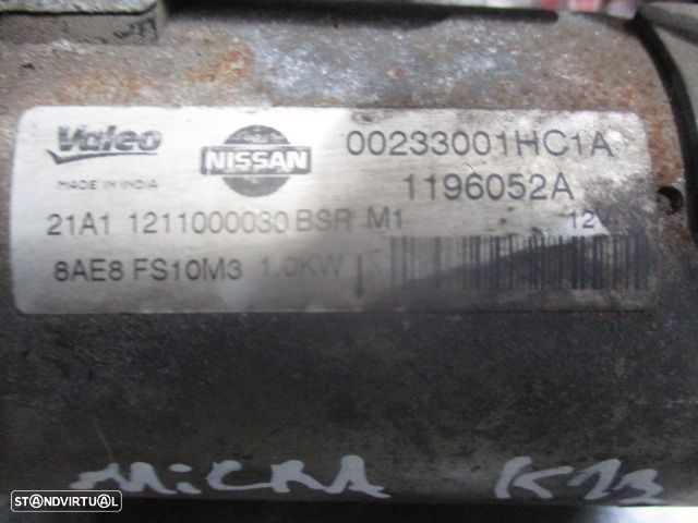 Motor De Arranque 00233001HC1A  1196052A NISSAN MICRA K13 2011 1.2I 80CV 0P - 1