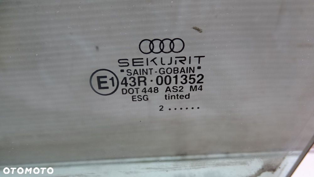 SZYBA BOCZNA LEWA PRZEDNIA DRZWI AUDI A4 B6 1.9TDI - 3