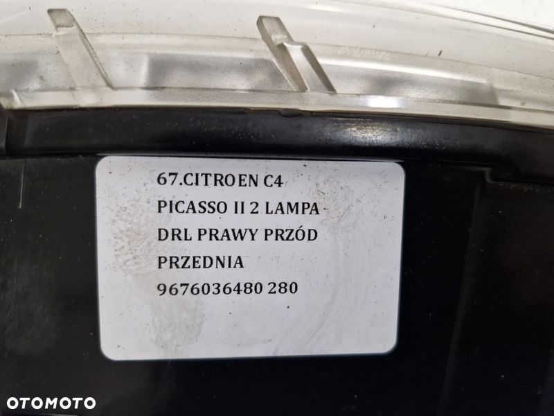 CITROEN C4 PICASSO II 2 LAMPA DRL PRAWY PRZÓD PRZEDNIA 9676036480 - 9