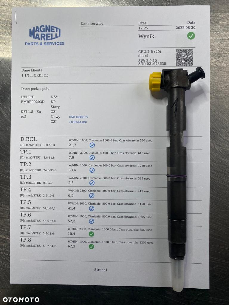 WTRYSKIWACZ TEST 1.1 1.4 CRDI EMBR00203D WTRYSK SPRAWDZONE IMA  KIA RIO VENGA CEED HYUNDAI I20 I30 - 2