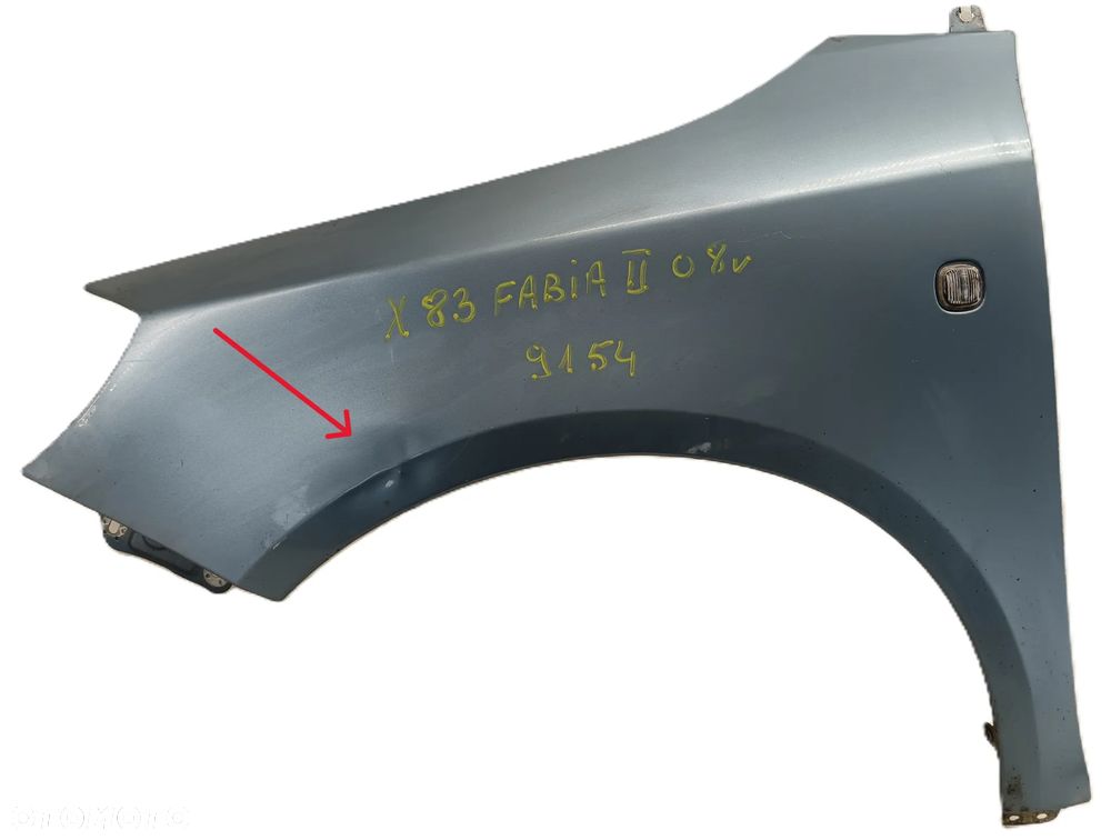 błotnik lewy przód przedni SKODA FABIA II 06-10 9154 - 1