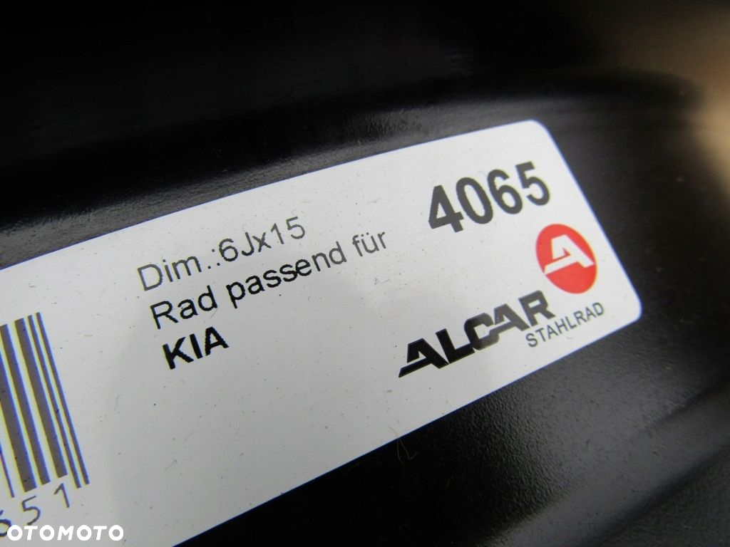 Felga Stalowa 15 Kia Stonic Hyundai i20 II 6j 4x100 ET46 - 5