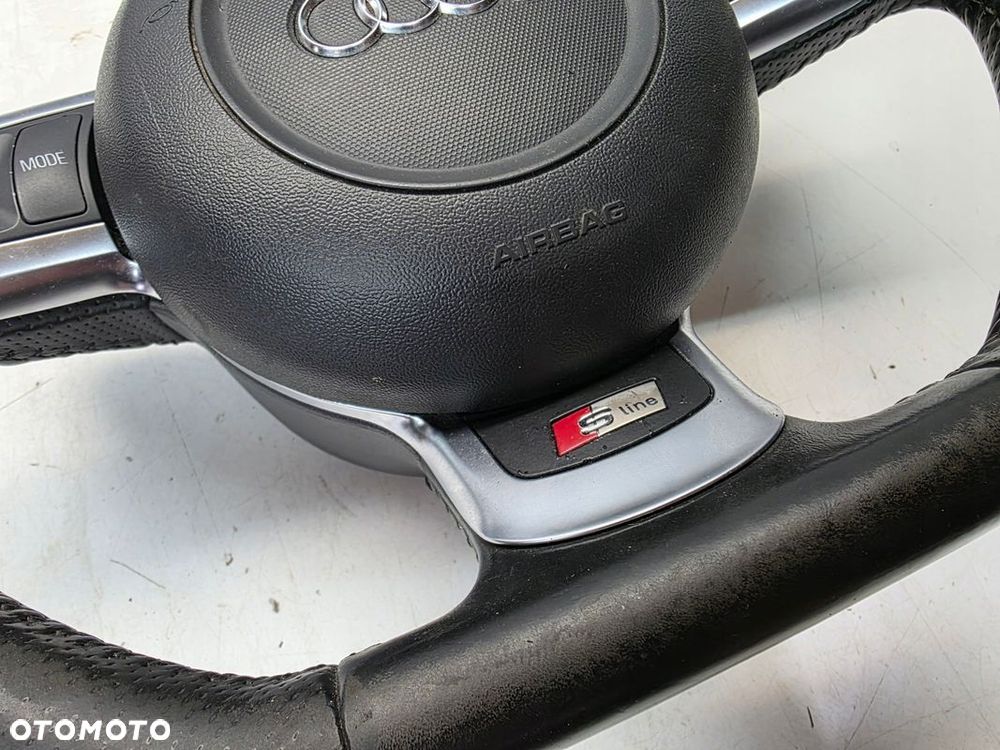 KIEROWNICA SKÓRA PIKOWANA ŚCIĘTA AUDI A3 8P A4 B7 TT 8J 8J0419091J KOMPLET - 8