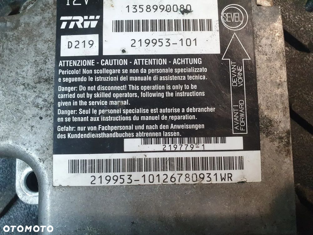 DUCATO BOXER JUMPER 06- MODUŁ PODUSZEK AIRBAG 1358990080 POSIADAM 2 SZT - 3