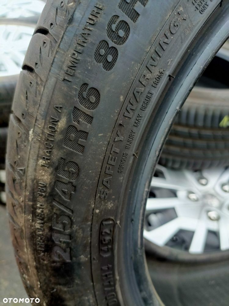 opony letnie 215/45/16 KUMHO 4 sztuki jak NOWE - 4