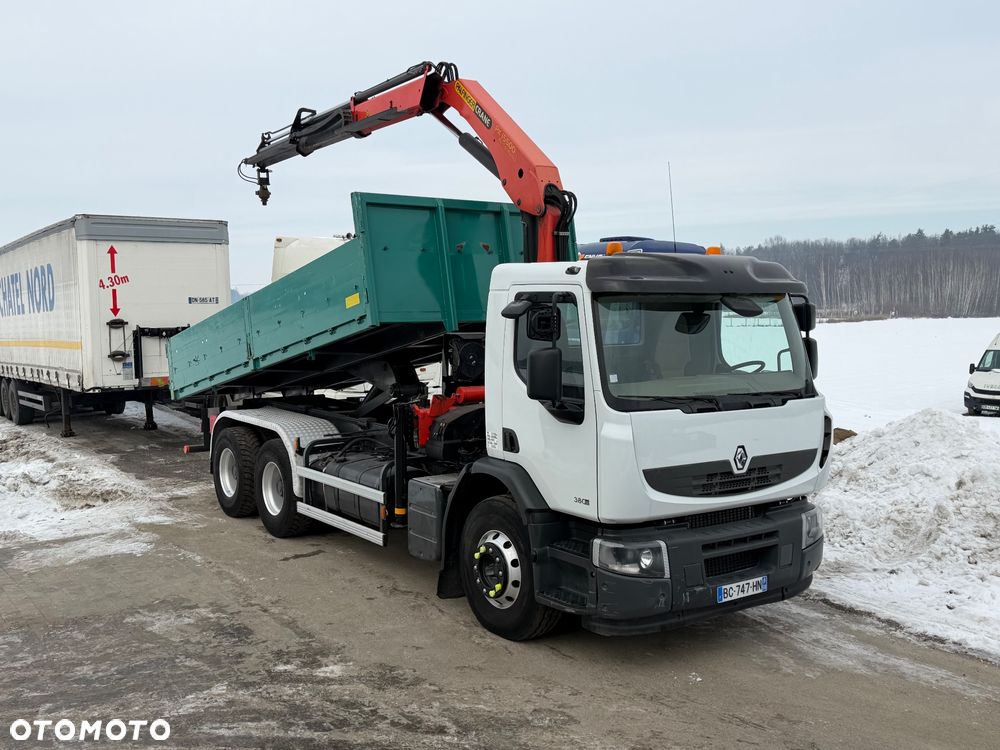 Renault PREMIUM LANDER 380 DXI 6X4 // DŹWIG HDS PALFINGER PK15500 RADIO PILOT // - 1