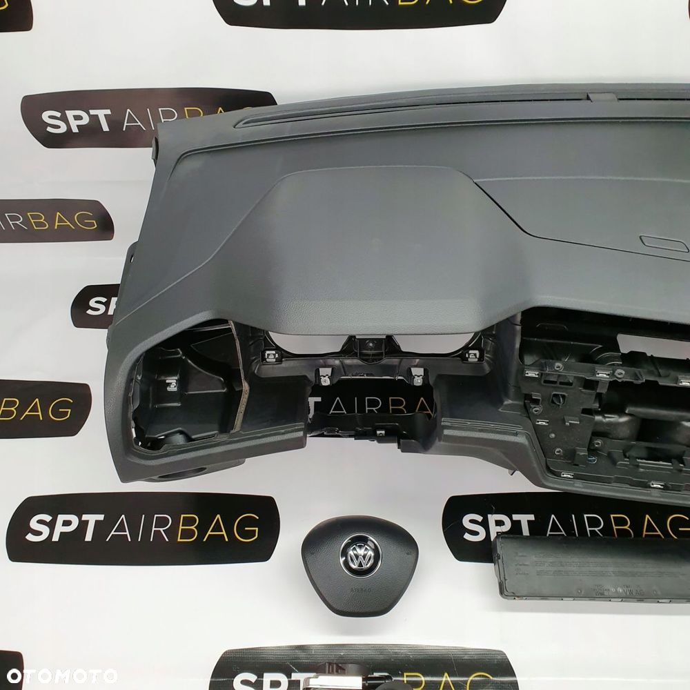 VW TOURAN 5TA DESKA ROZDZIELCZA KONSOLA KOKPIT PULPIT PODUSZKI AIRBAG AIR BAG PASY KIT SET - 2