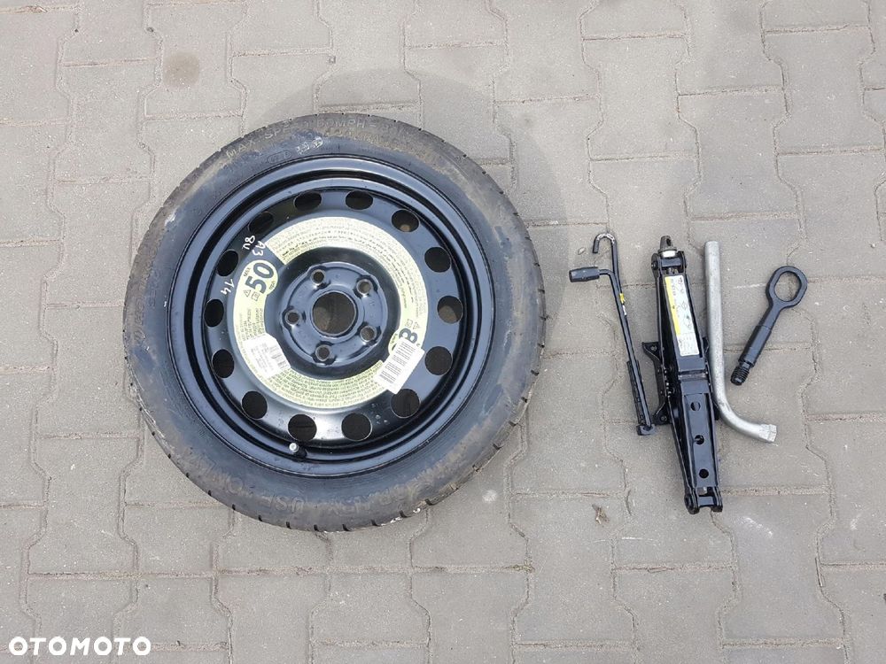 AUDI A3 8V 2012r- GOLF VII 7 KOŁO DOJAZDOWE 16 5X112 LEWAREK KLUCZ - 1