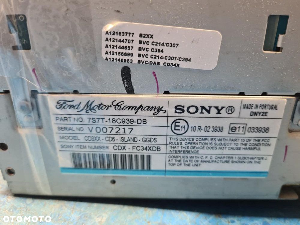 FORD MONDEO MK4 RADIO VP6M2F-18C821-FD - 4