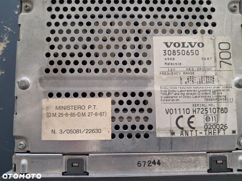 Radio Volvo 30850650 - 2