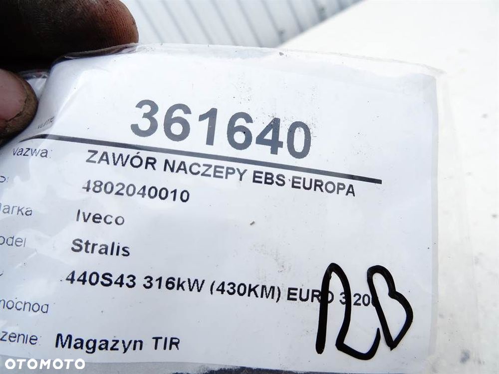 ZAWÓR NACZEPY EBS EUROPA - 257.00 PLN - IVECO STRALIS I 2002 - 2022 AD 440S43, AT 440S43 4802040010 - 6