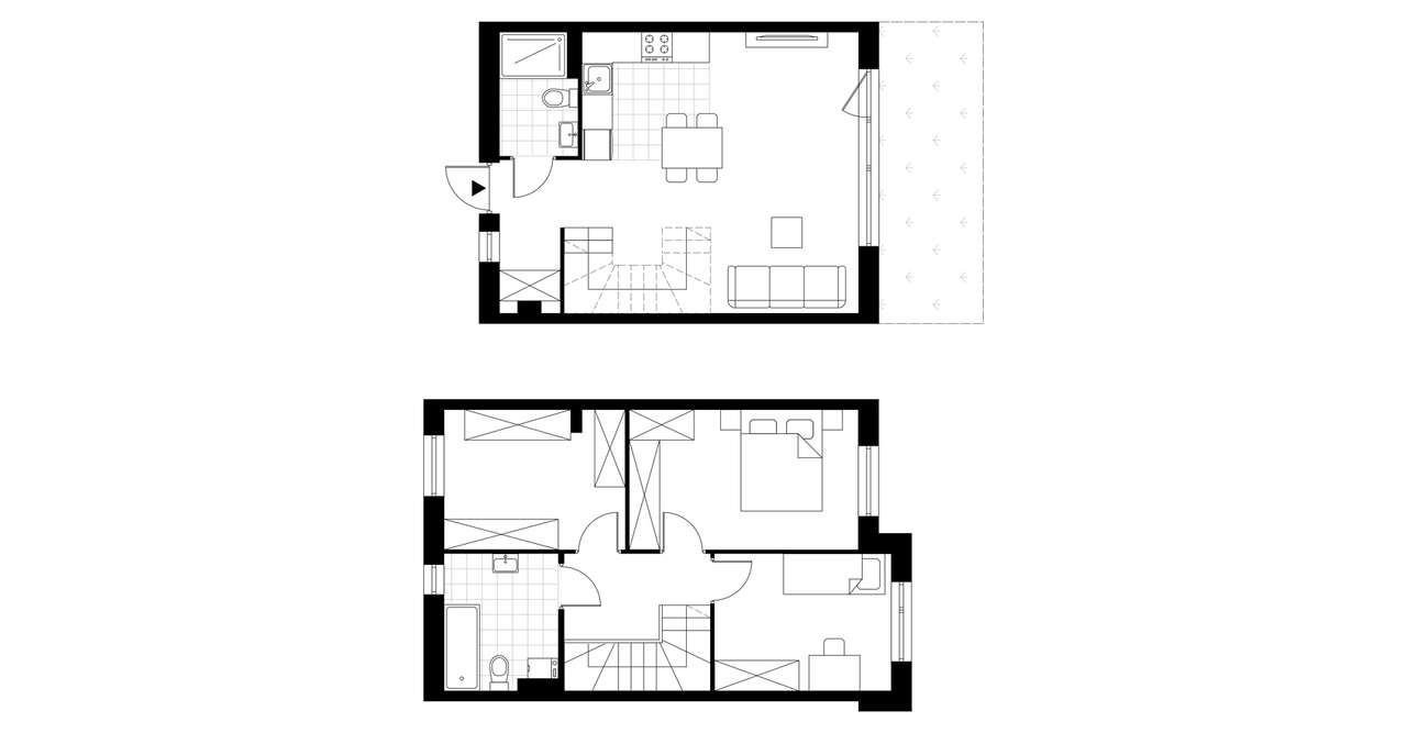4-pokojowy dom 80m2 + ogródek Bezpośrednio - Pełny obrazek: 5/9