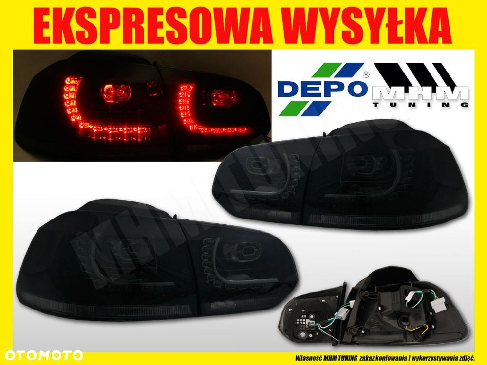 LAMPA TYL KPL VW GOLF VI 6 5K0 GTI GTD R LED DIODY - 2