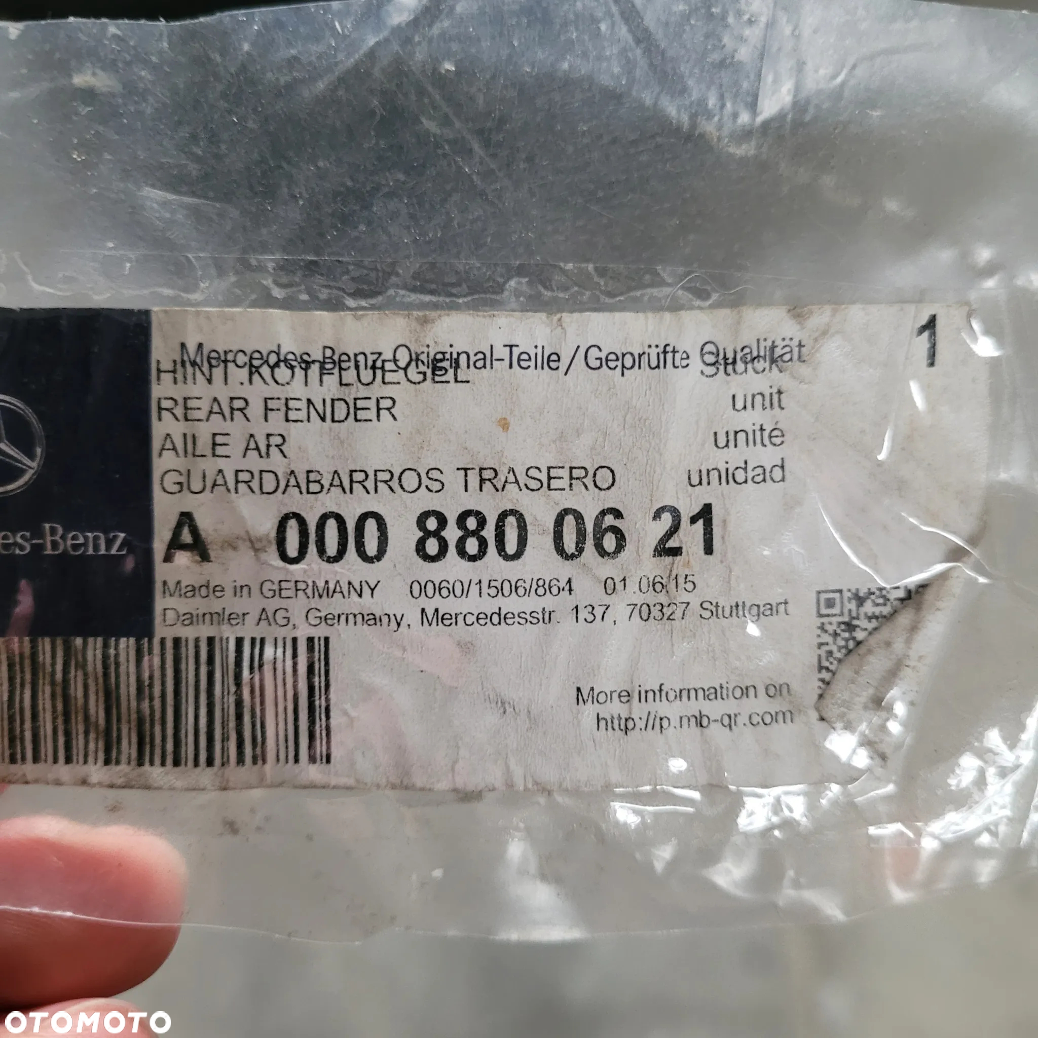 BŁOTNIK MERCEDES ACTROS NOWY ORYGINAŁ A0008800621 CHWALIM116 - 5