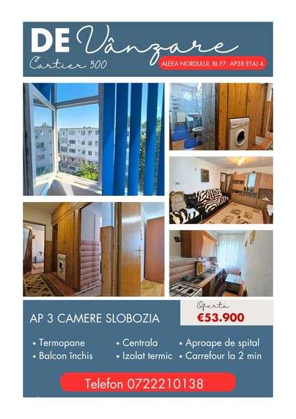 apartament 3 camere Slobozia — fotografia 1