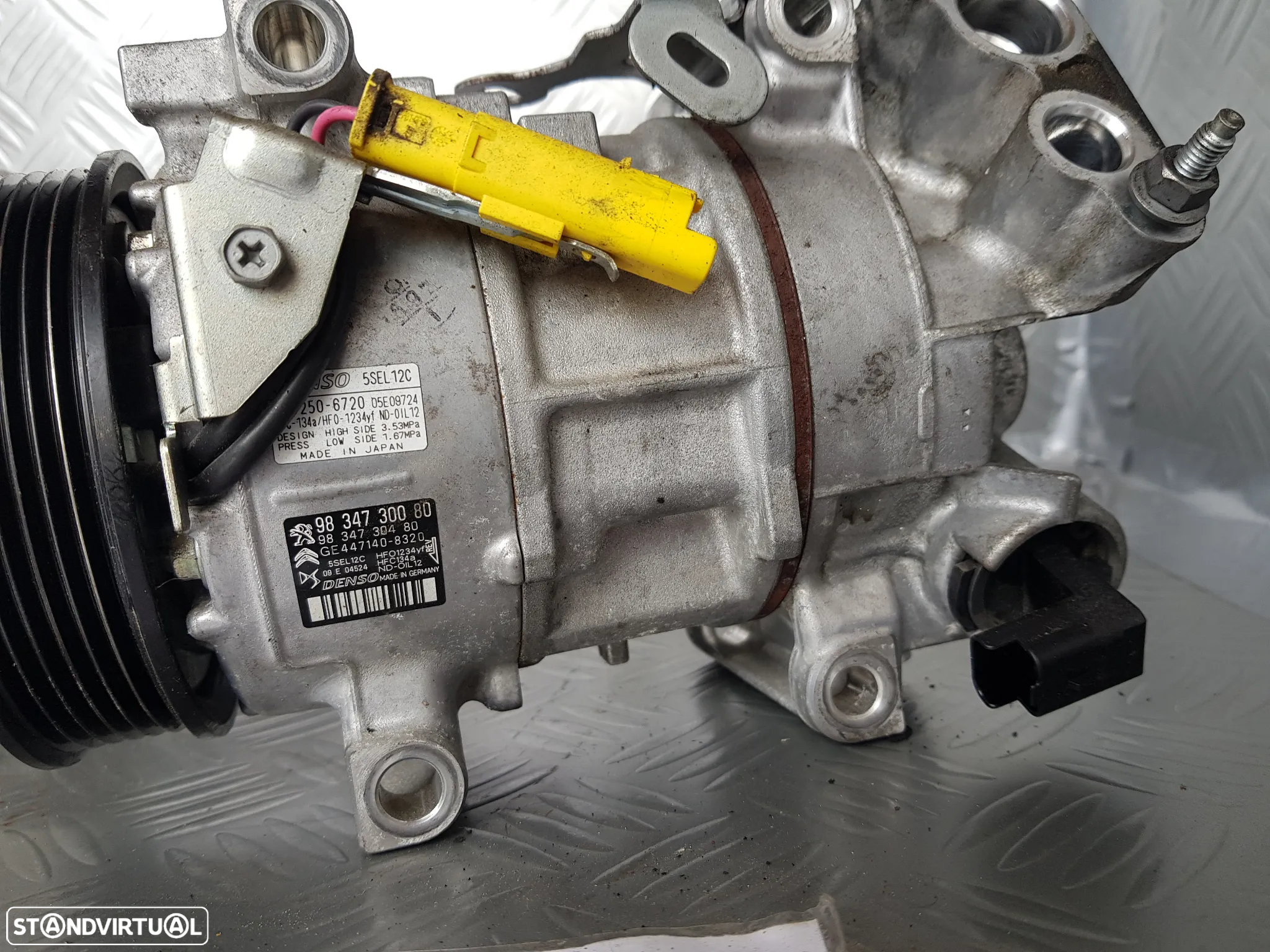 Compressor Ar Condicionado Ac Peugeot 3008 5008 208 508 2008  1.5 HDI Citroen C3 C4 C5 Partner Berlingo DS4 DS3 - 3
