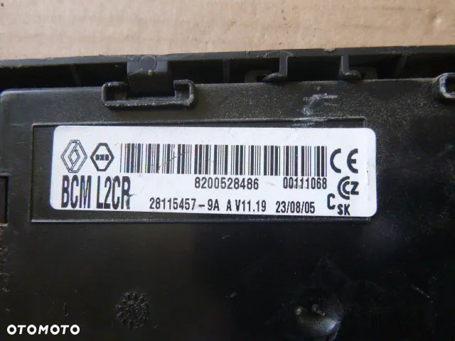 ZESTAW STARTOWY KOMPUTER STACYJKA CZYTNIK BSI RENAULT MODUS 1.5 DCI - 11