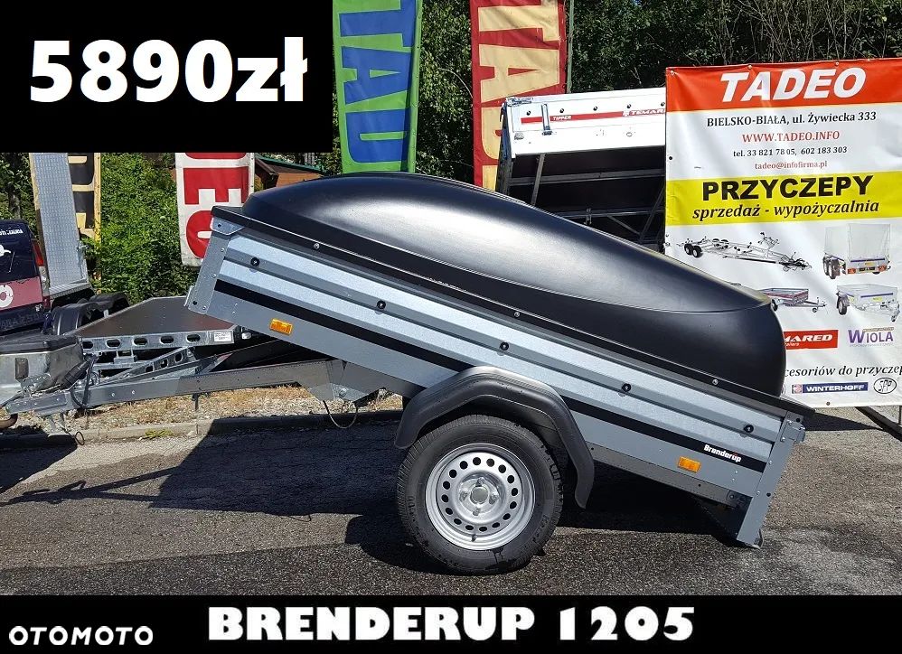 Brenderup 1205S uchylna + pokrywa ABS - 1