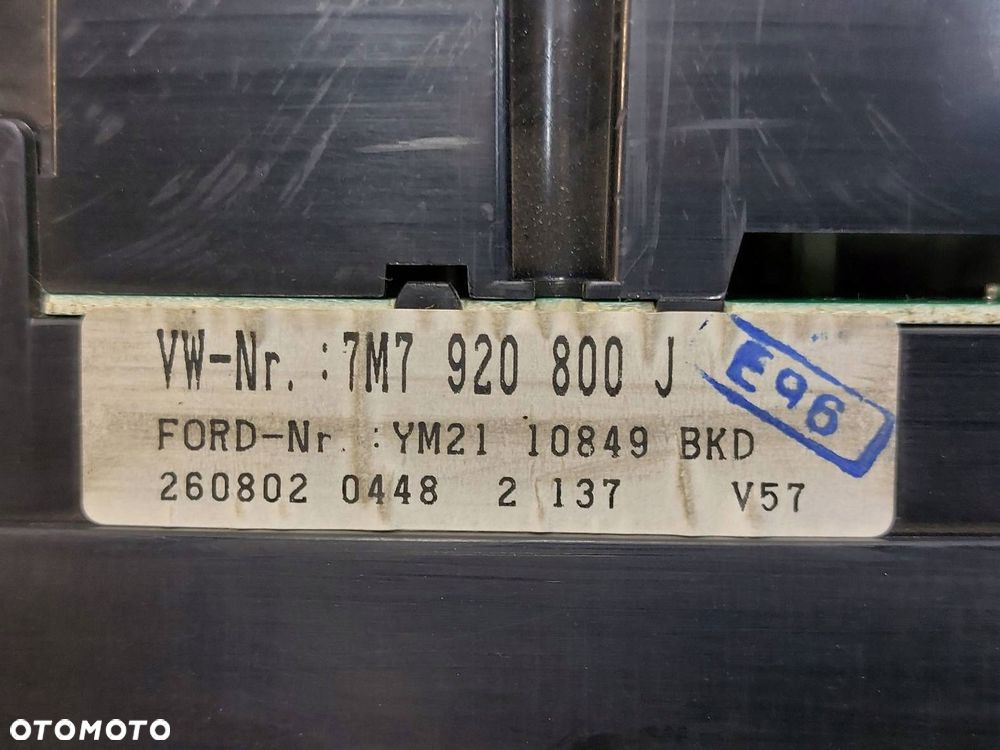 LICZNIK ZEGARY SEAT ALHAMBRA MK1 LIFT 1.9 TDI SHARAN 7M7920800J - 4