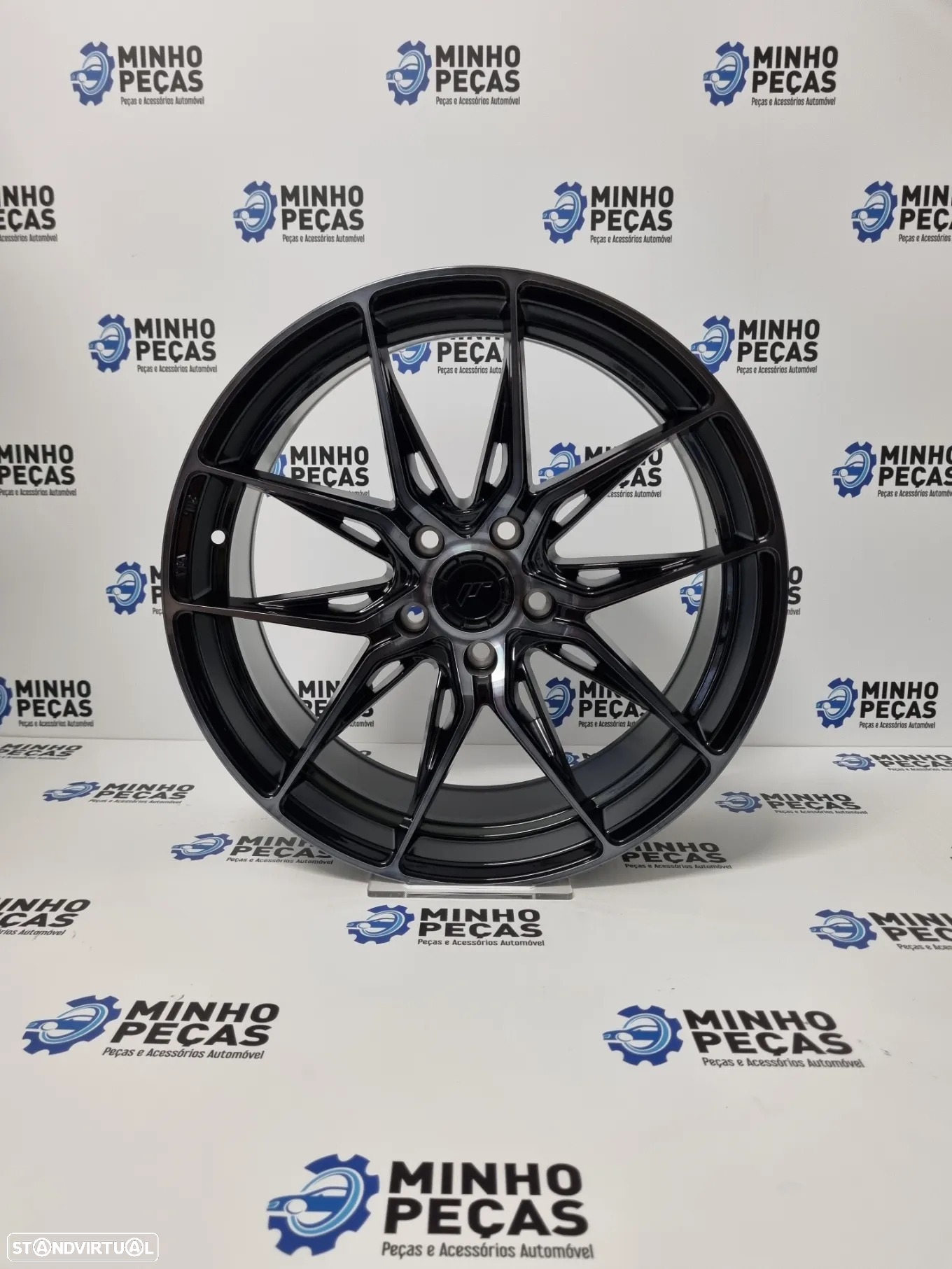 Jantes Japan Racing (JR44) em 18 (5x112) Preto Face Brushed - 8