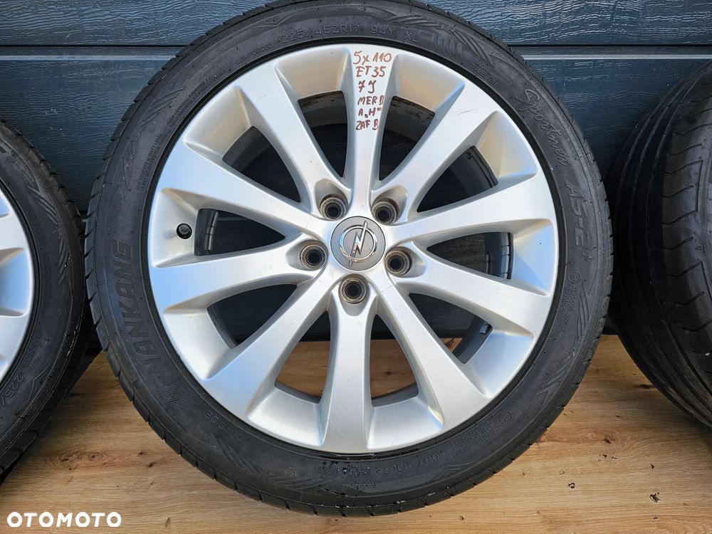 KOŁA FELGI ALUMINIOWE OPONY OPEL VECTRA C ASTRA H ZAFIRA B MERIVA B SIGNUM 17" 7J 5x110 ET35 225/45/17 - 9