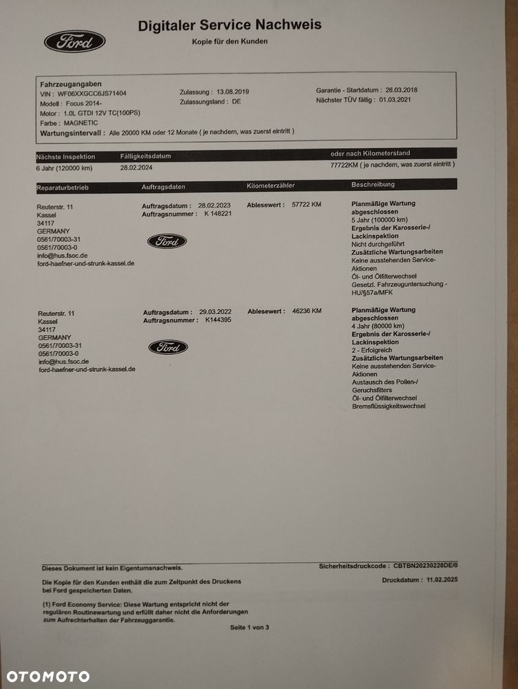 Ford Focus 1.0 EcoBoost Trend ASS - 26