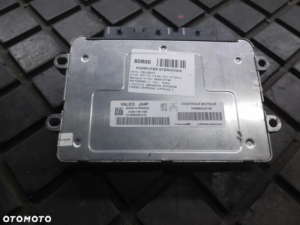 CITROEN C3 I 1.4 8V KOMPUTER STEROWNIK SILNIKA 9664127180 - 2