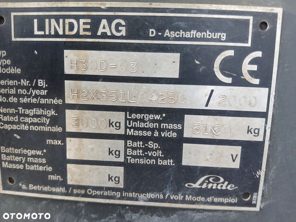 Linde H30D-03 2000rok TRIPLEX 4,30m kabina z Niemiec - 28