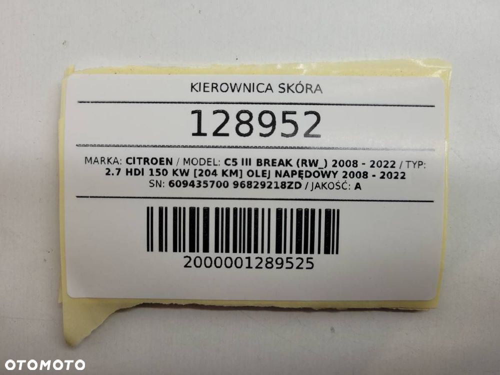 KIEROWNICA SKÓRA PODUSZKA MULTIFUNKCJA C5 III X7 609435700 96829218ZD - 14