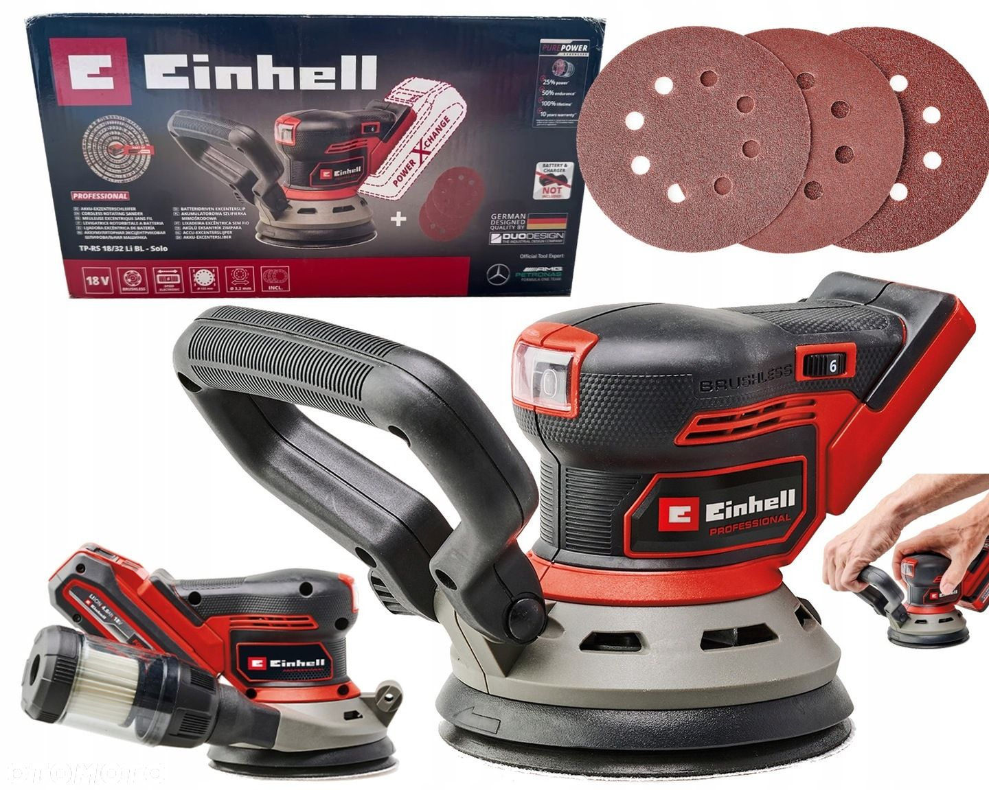 EINHELL AKUMULATOROWA SZLIFIERKA MIMOŚRODOWA TP-RS 18/32 Li BL Solo 18V - 14