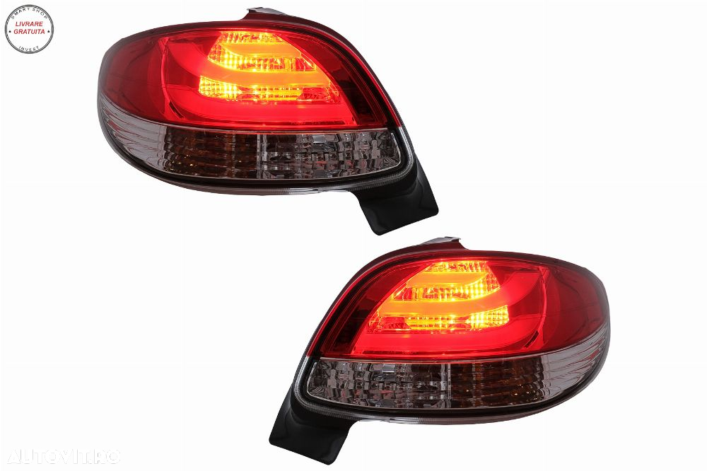 Stopuri Peugeot 206 HatchBack 3/5 usi (1998-2004) Rosu & Alb- livrare gratuita - 10