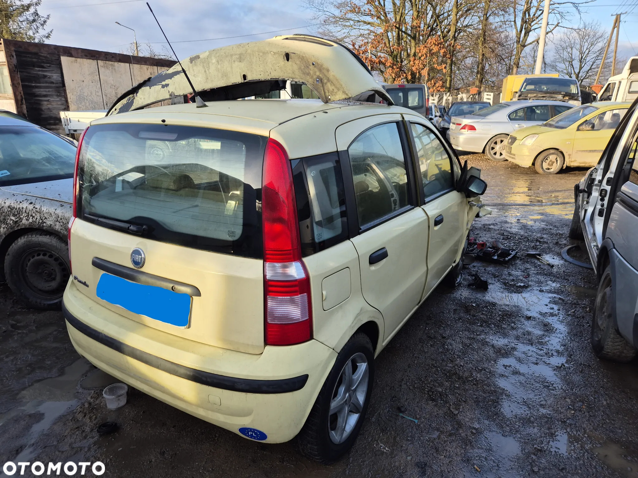 FIAT PANDA II 541 maska pokrywa silnika klapa bagażnika zderzak lampa reflektor pas przedni stop lampy halogeny - 4