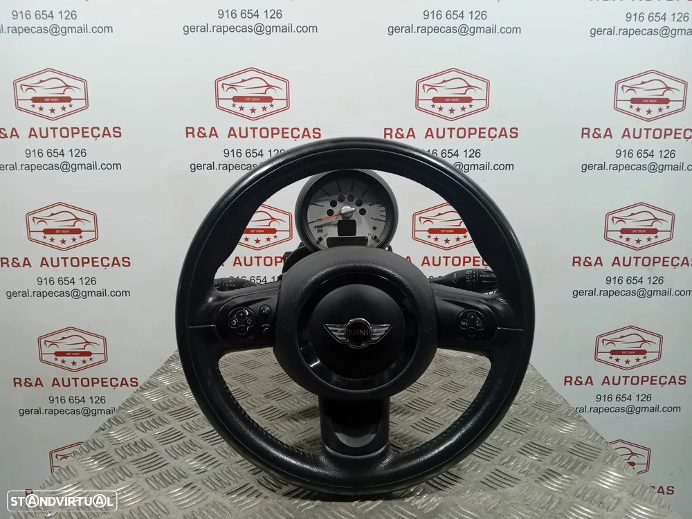 Volante com Airbag Mini Cooper R56 De 3 braços em Pele - 1