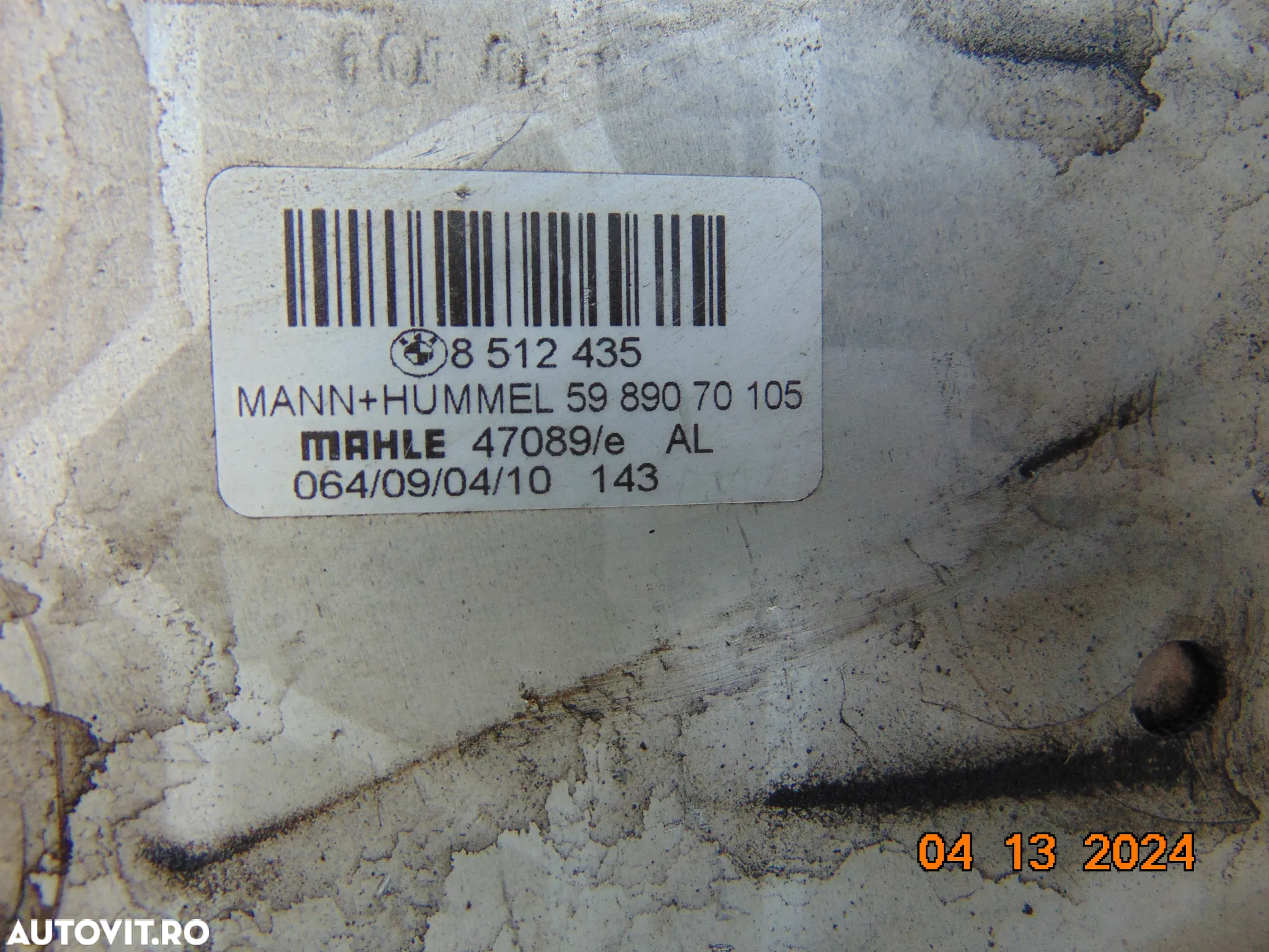 Carcasa Filtru ulei BMW F01 F02 F07 3.0 f10 f11 e70 e71 x5 x6 cod - 3